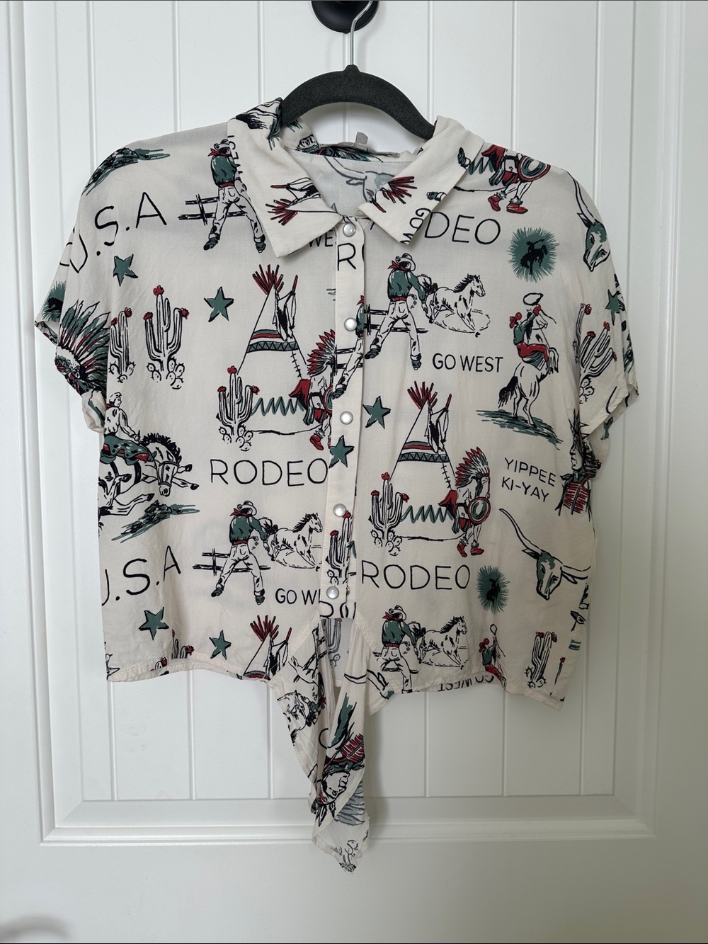 Double D Ranch Pearl Snap Rodeo Shirt Size-M - Picture 2 of 5